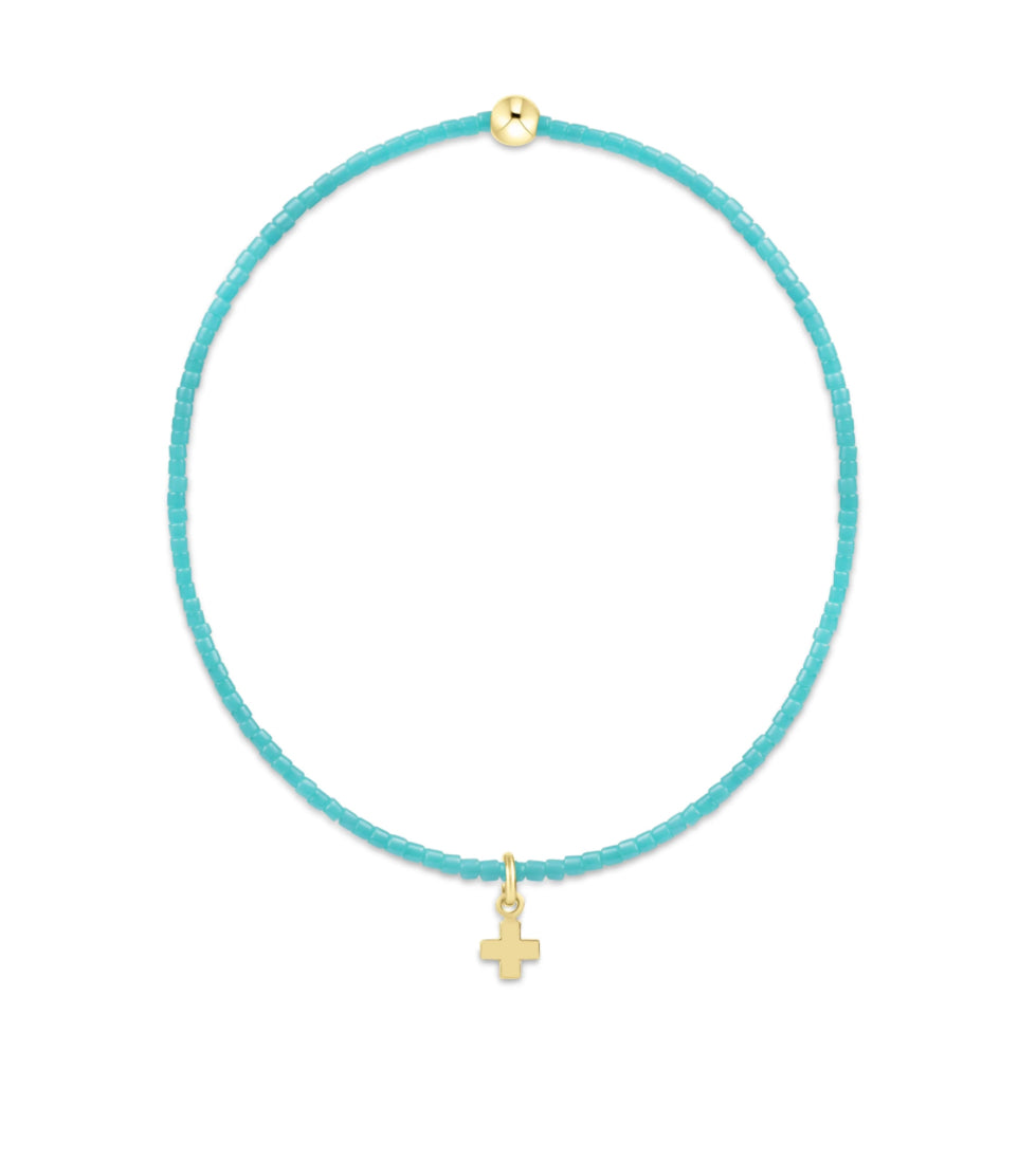 HOPE CLASSIC TURQUOISE SIGNATURE CROSS SMALL CHARM