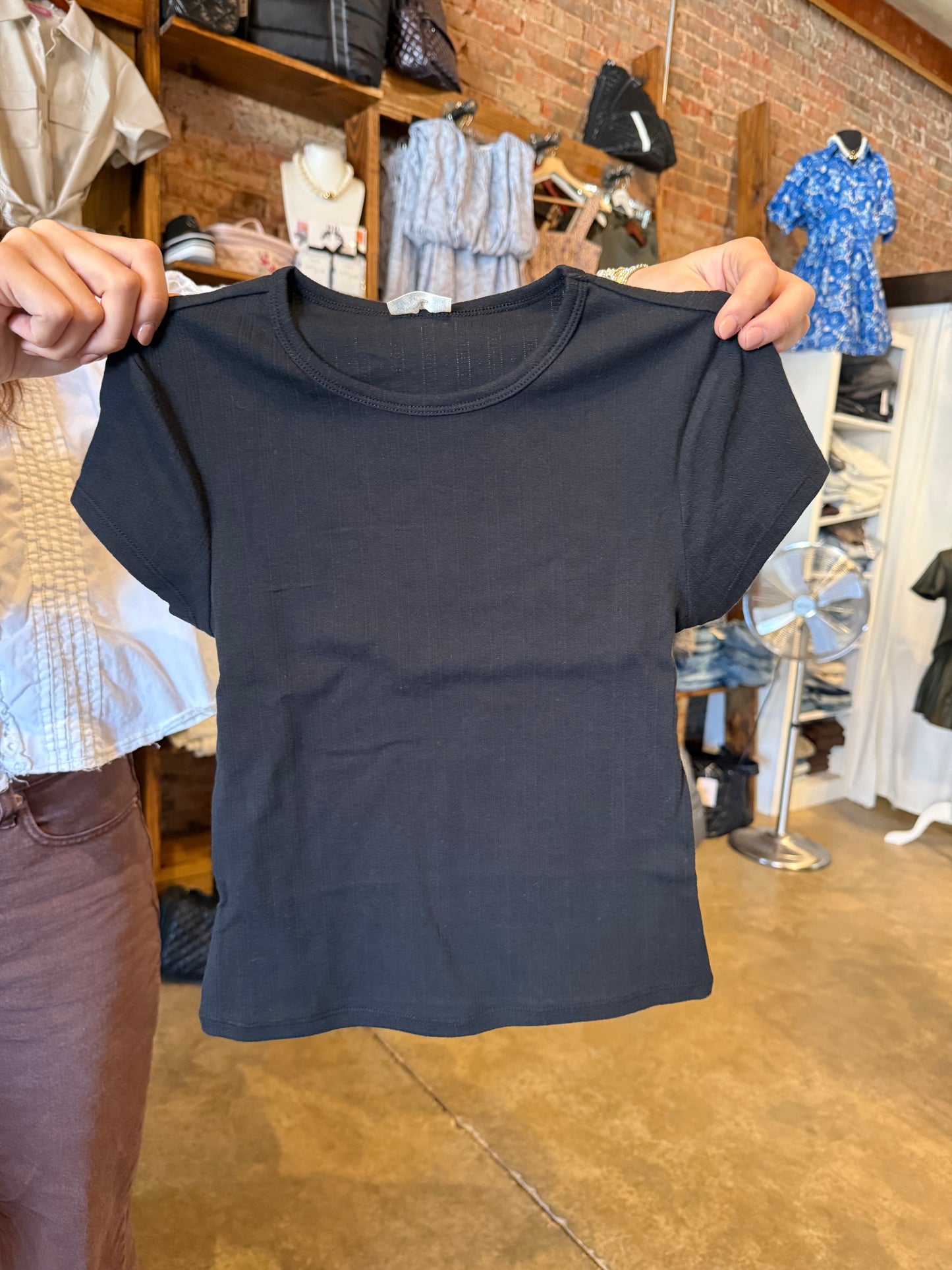 Black Free People Tee