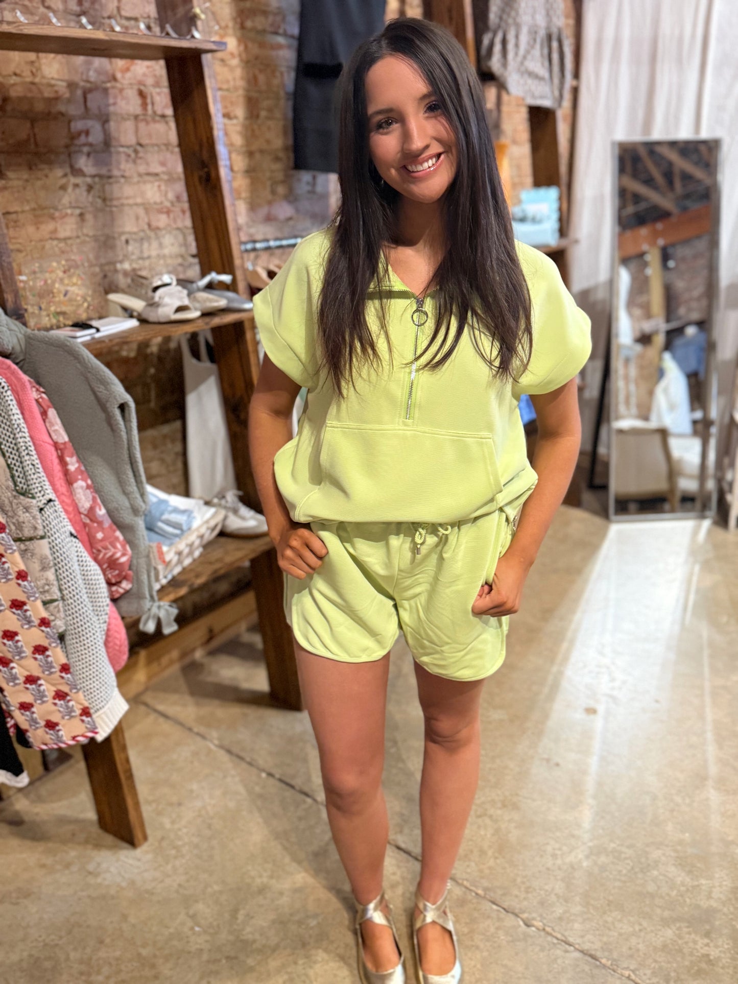 Lime Green Comfy Short Set