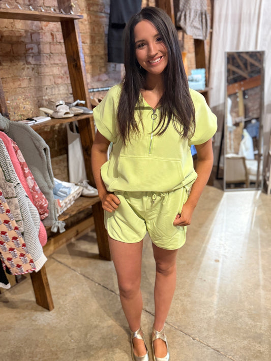 Lime Green Comfy Short Set