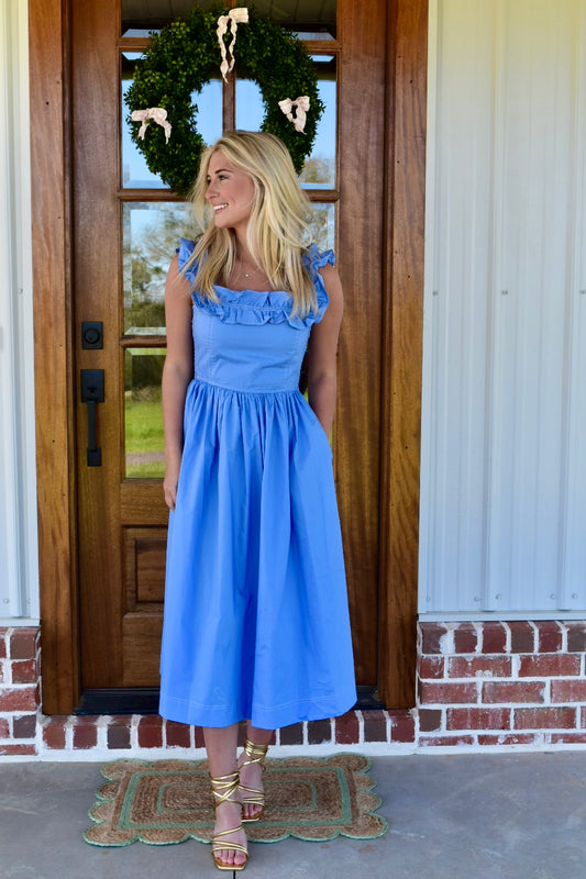 Hope Coastal Blue Midi Dress