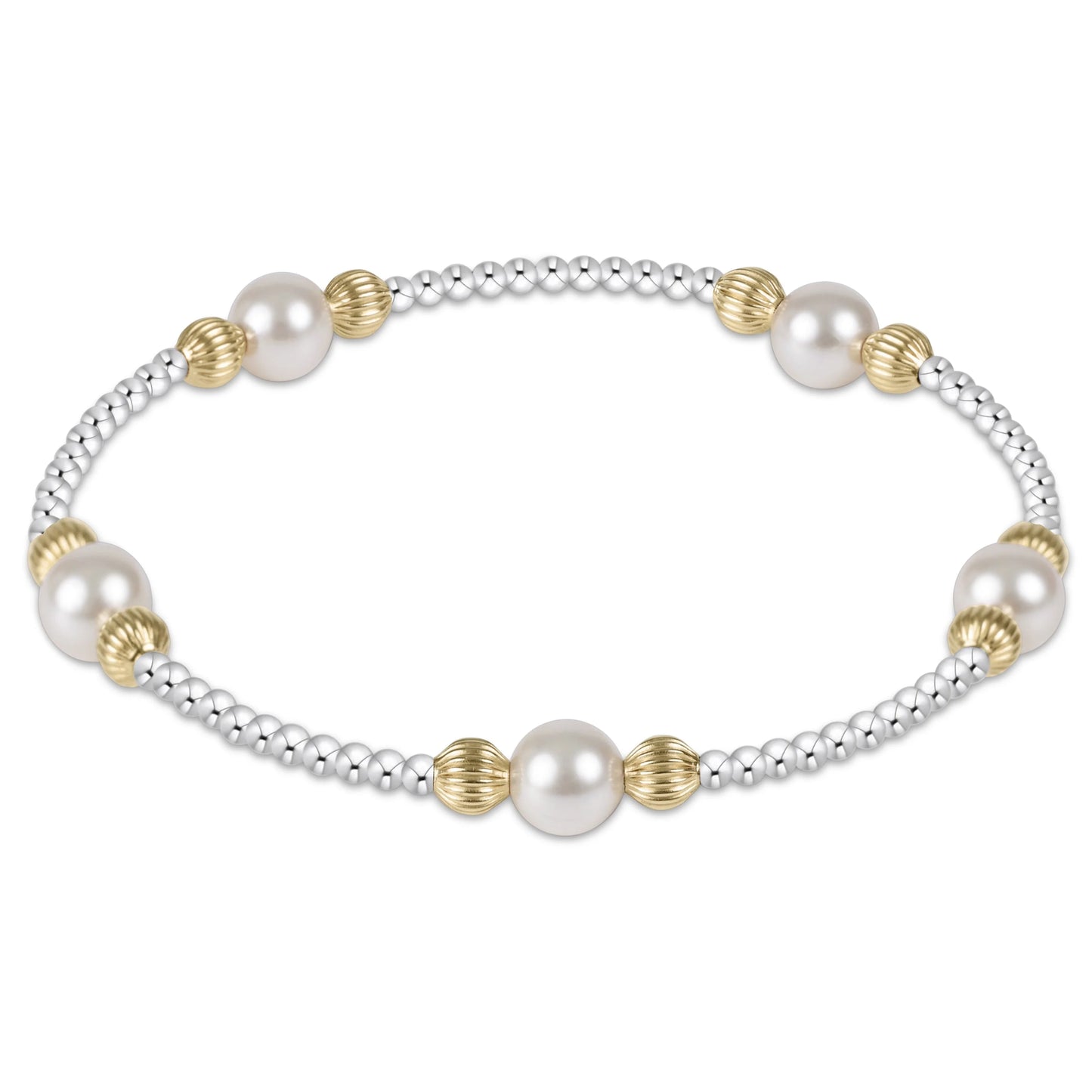 Enewton purpose pearl 6mm dignity mixed metal bracelet