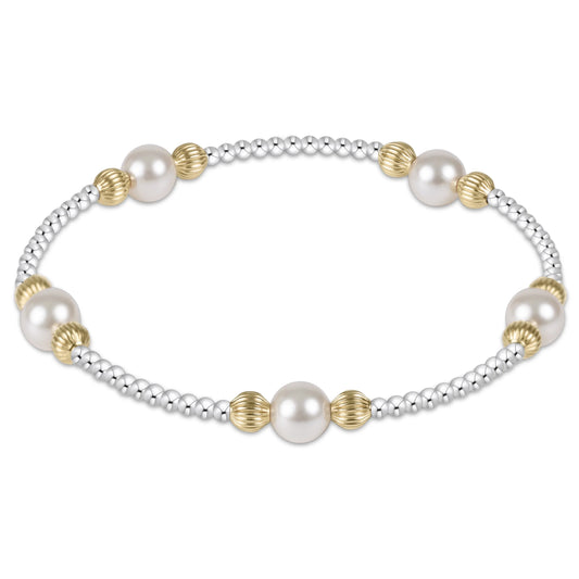 Enewton purpose pearl 6mm dignity mixed metal bracelet