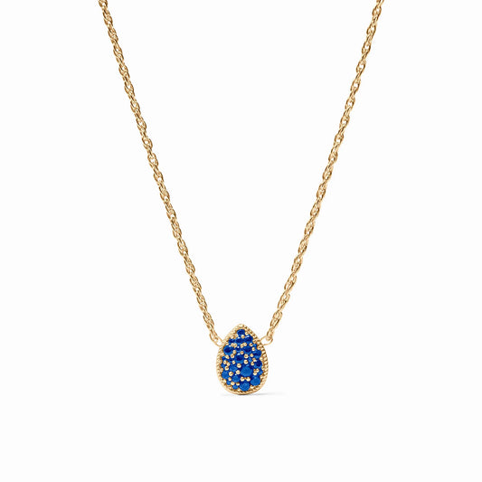 Pavé Teardrop Delicate Necklace Sapphire