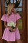 Pink Mini Zip Dress