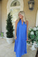 Blyth Pleated Blue Dress