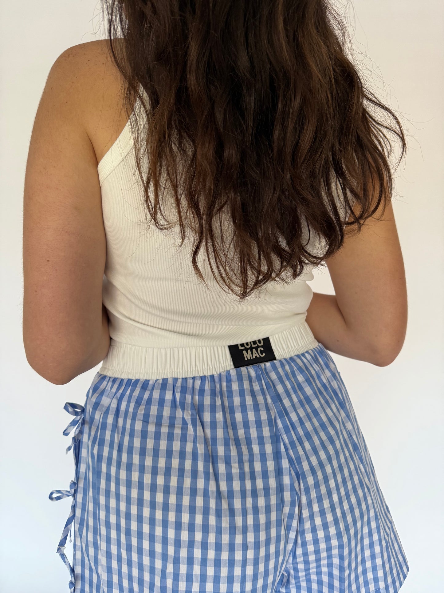 Light Blue Gingham LULU MAC Short