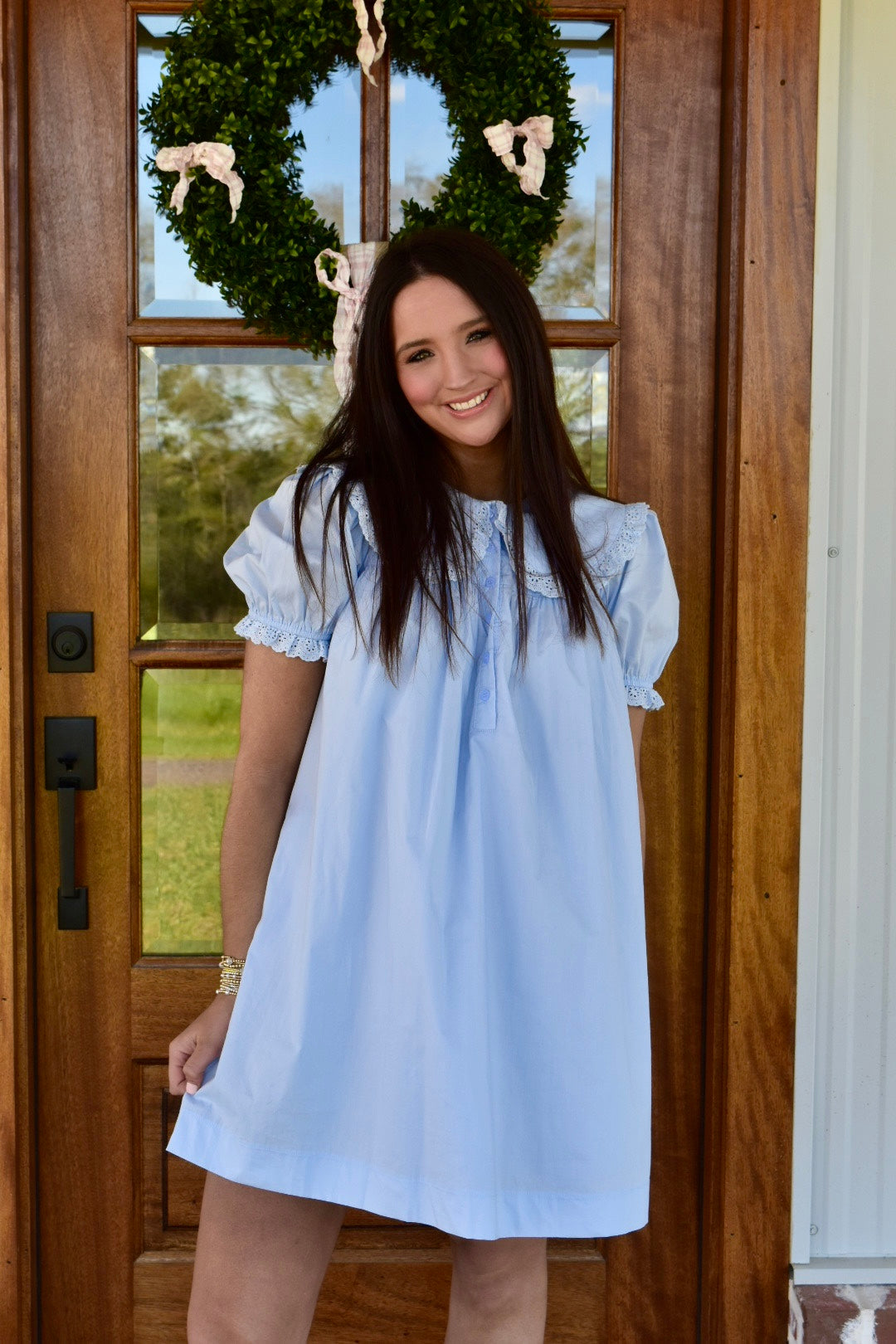 Charlotte Baby Blue Collared Dress
