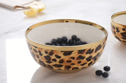 Leopard Medium Bowl Pampa Bay LEO4003G