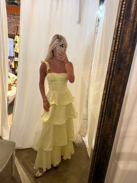 Yellow Flowy Dress