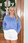 Blue Half Zip Pull Over