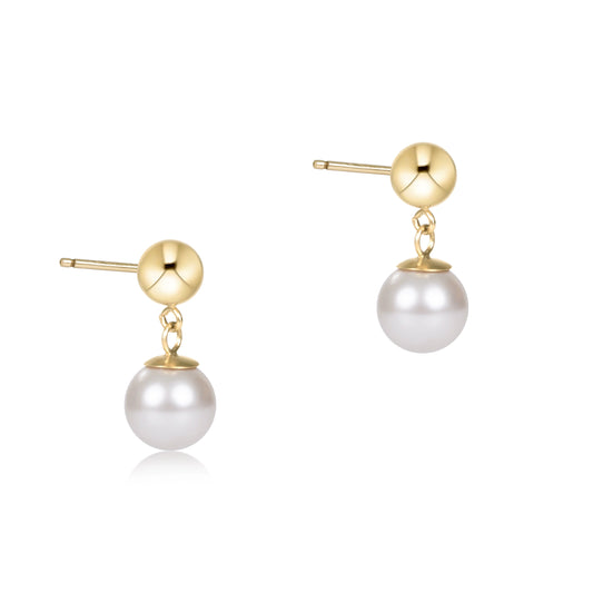 Enewton Classic 8mm Ball Drop Stud Pearl Earrings