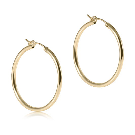 round gold 1.25" hoop - smooth