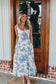 Toile Tie Midi Dress