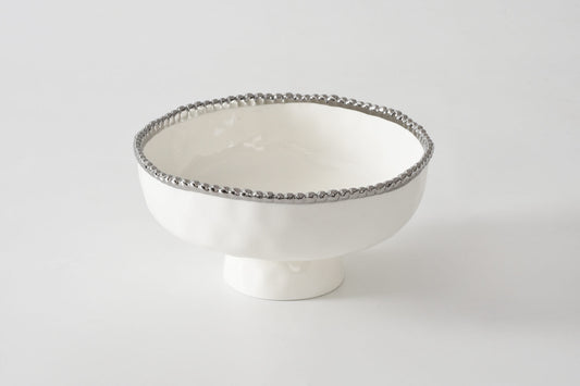 Medium Footed Bowl Silver Pampa Bay CER2849