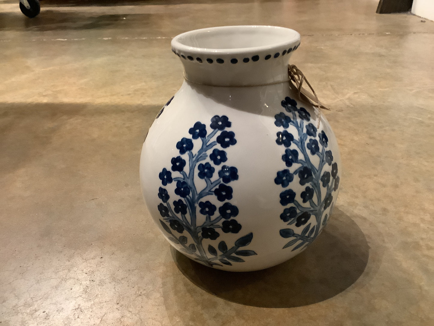 Mud pie Bloom Block Print Flower Vase