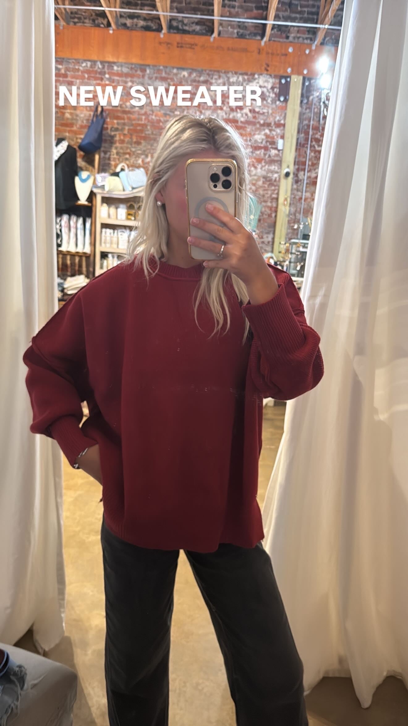 Crimson Free Sweater