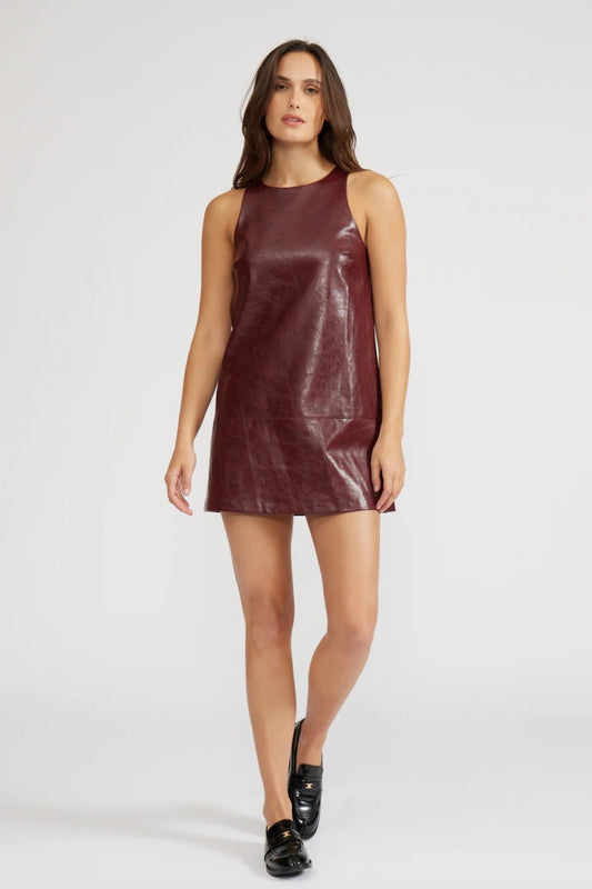 Burgundy Leather Game Dress
