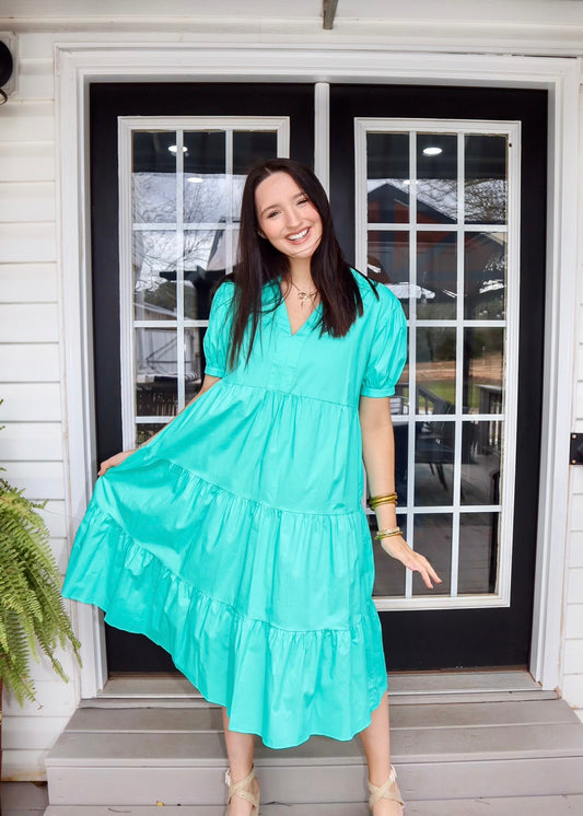 Teal Midi Dress