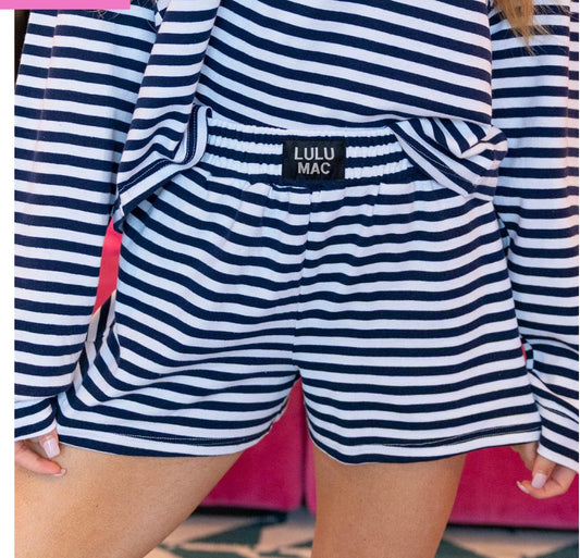 Lulu Mac Navy Stripe Shorts
