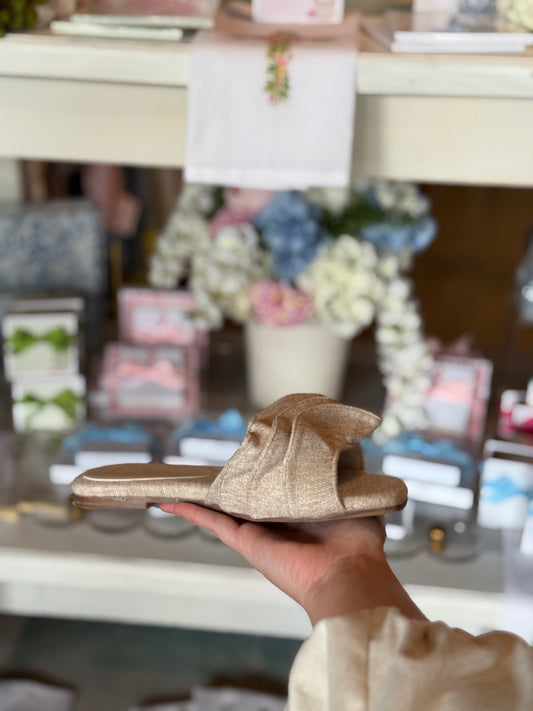 Daisy Natural Open Toe Flat