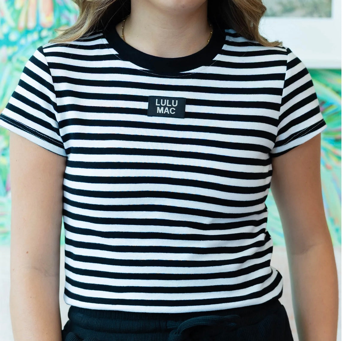 Black Stripe Lulu Mac Baby Tee