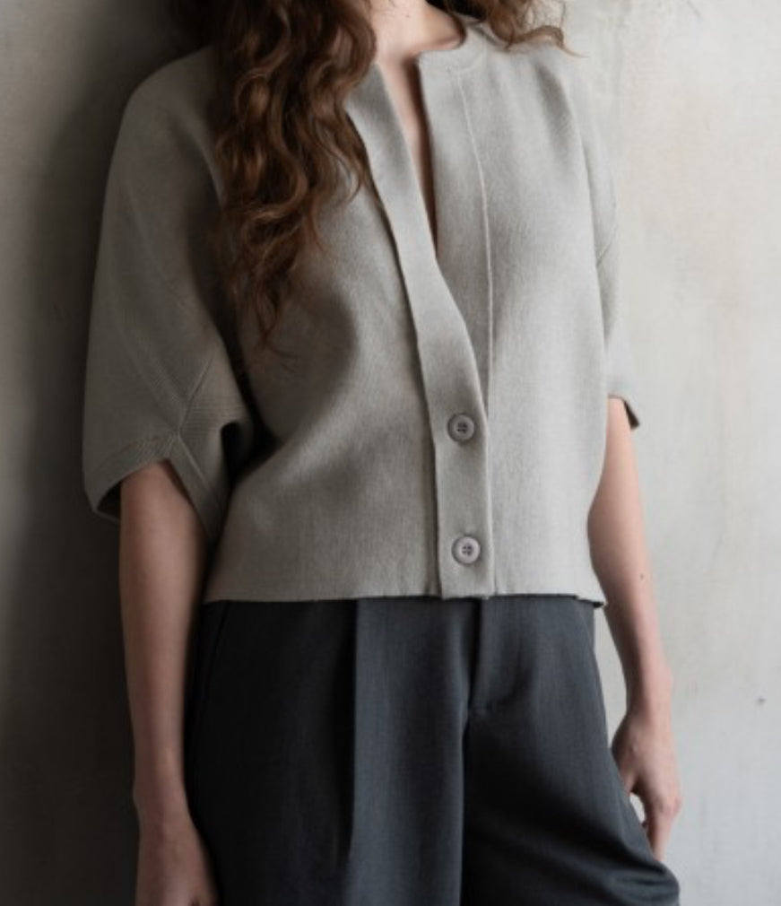 Crop Button Shortie Cardigan