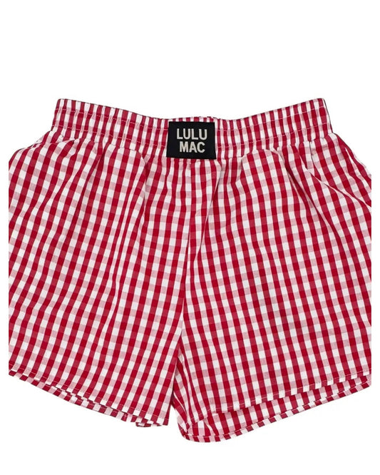 LuLu Mac Red Gingham Shorts