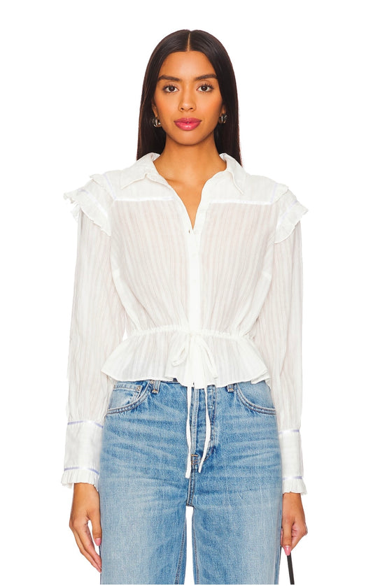 Free People Daybreak Blouse White