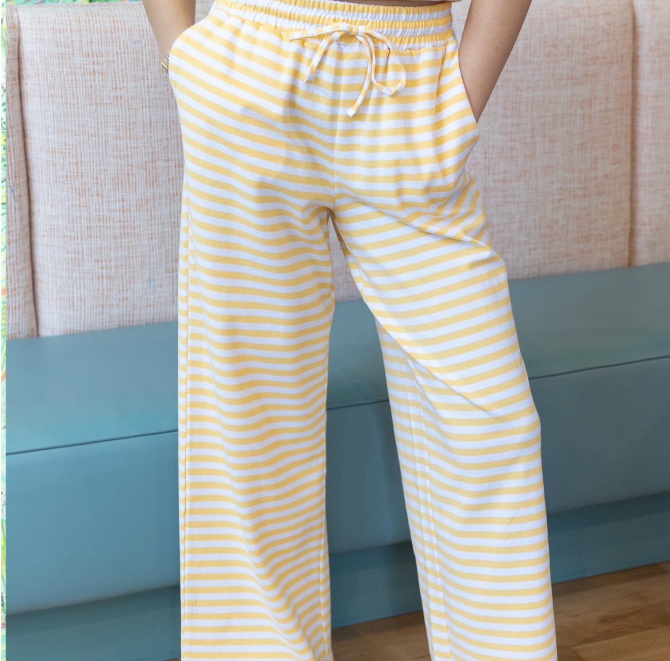 Yellow Stripe Pants Lulu Mac