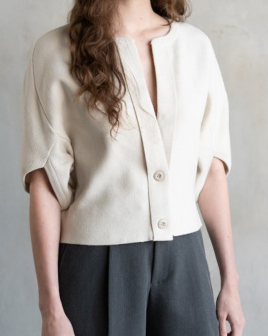 Crop Button Shortie Cardigan
