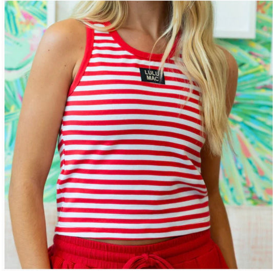 Red Lulu Mac Stripe Tank