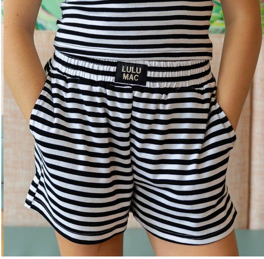 Lulu Mac Black Stripe Shorts