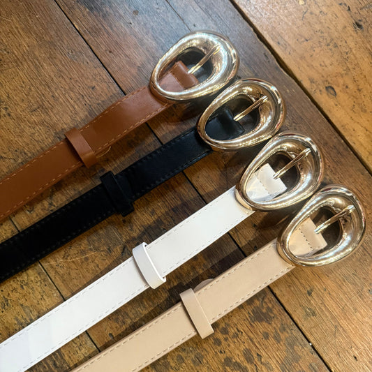 Gold Wave Buckle Belt