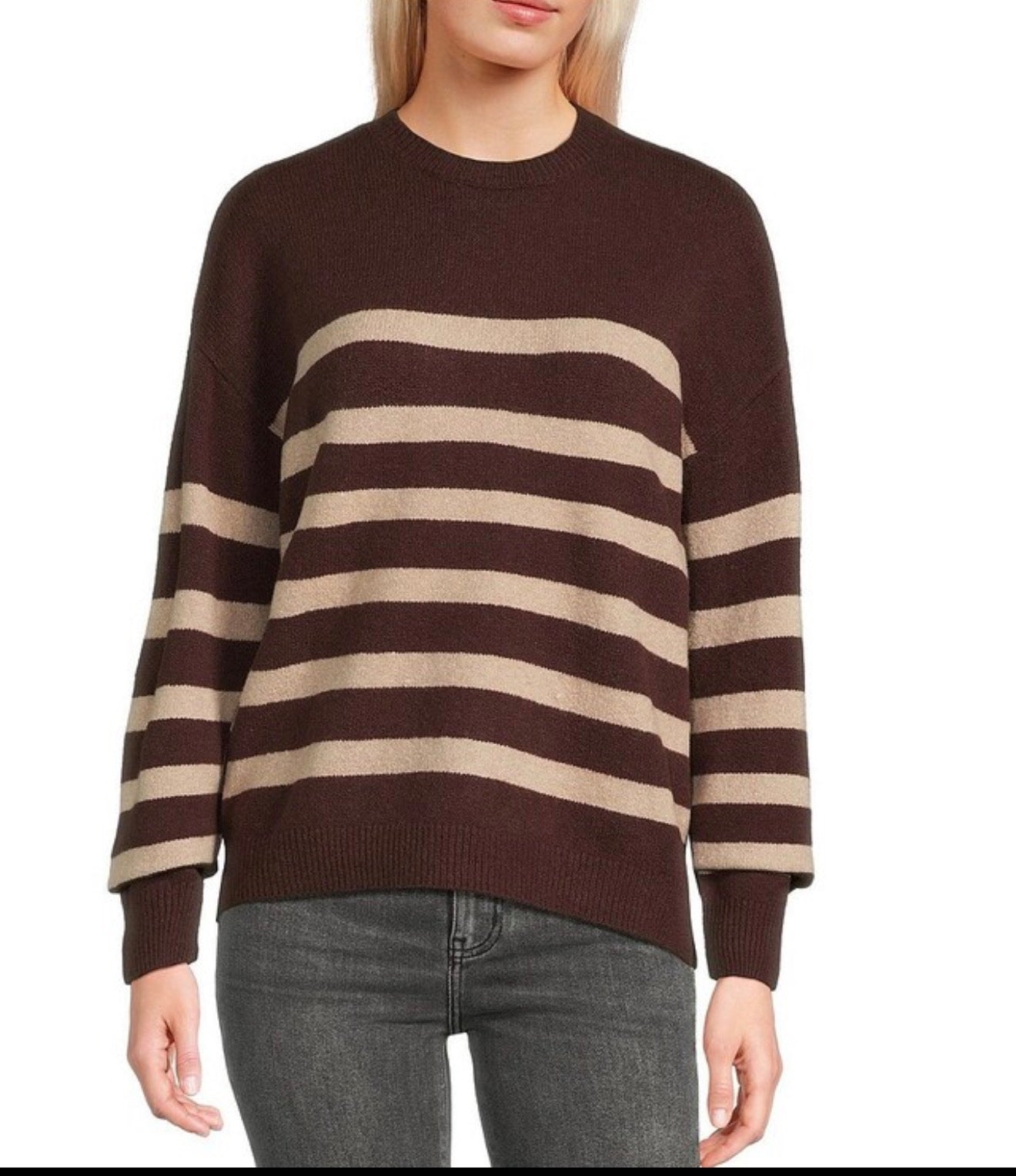 Daze Stripe Long Sleeve Sweater