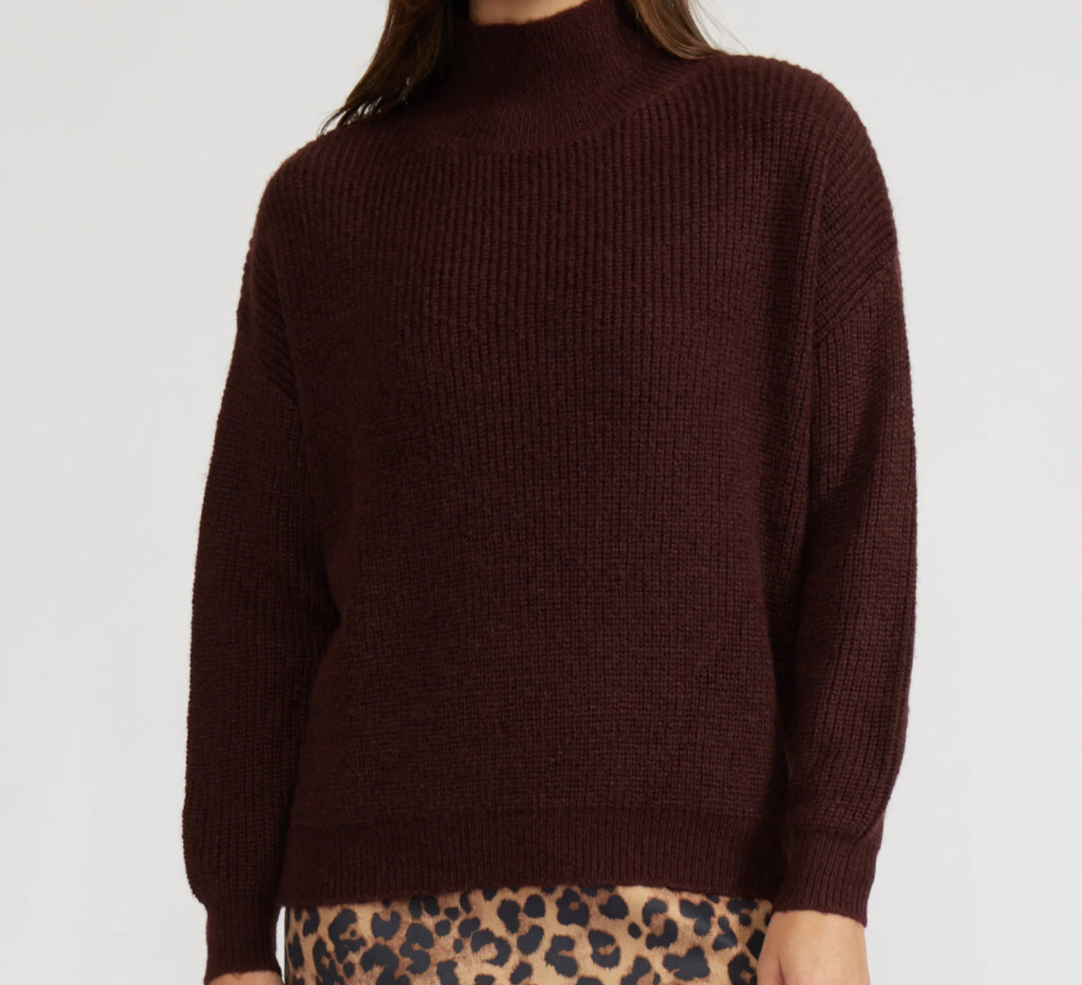 Brown Turtle Neck Sweater