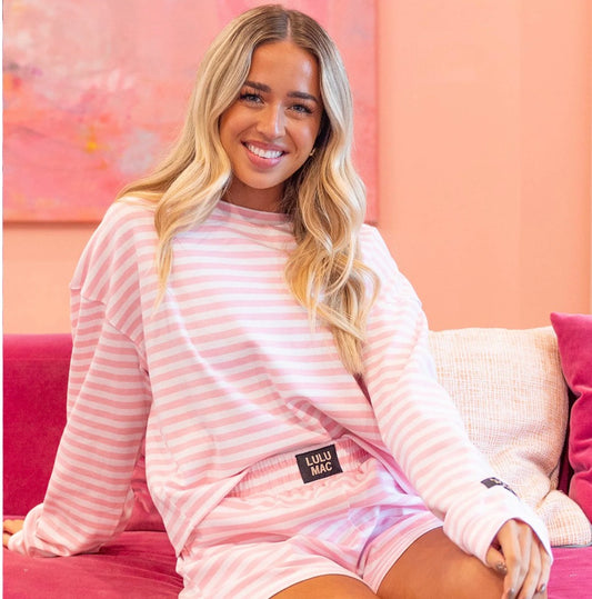 Light Pink Lulu Mac Stripe Long Sleeve