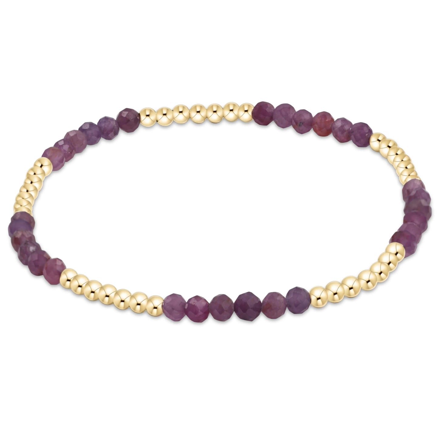 blissful pattern 2.5mm bead bracelet - ruby