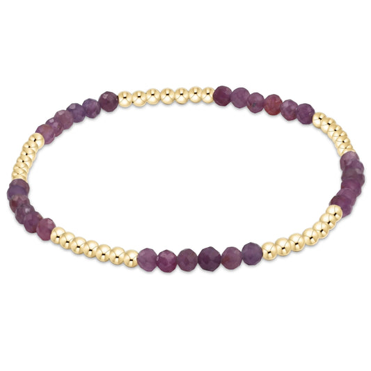 blissful pattern 2.5mm bead bracelet - ruby
