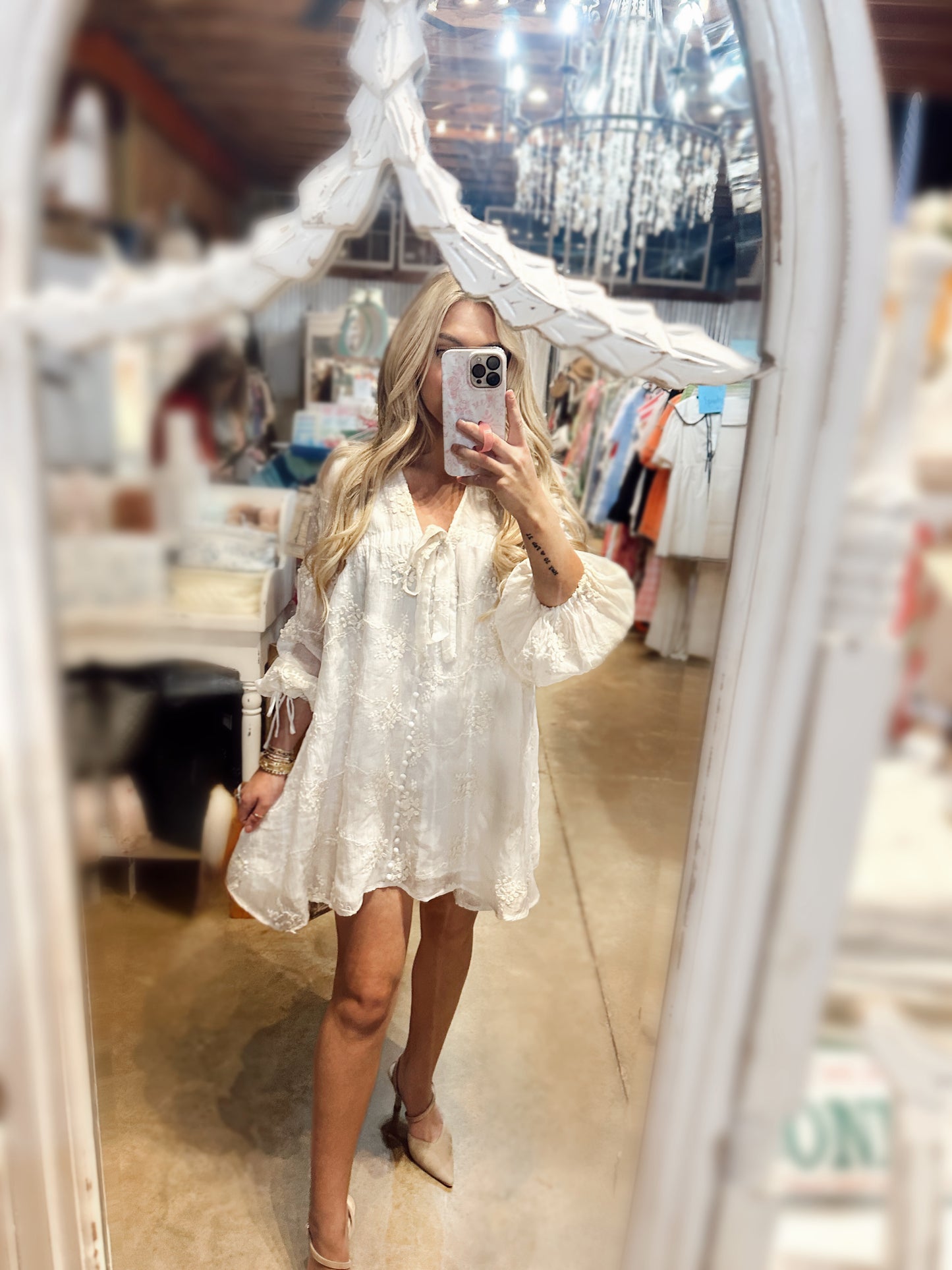 Ivory Stitching Dress