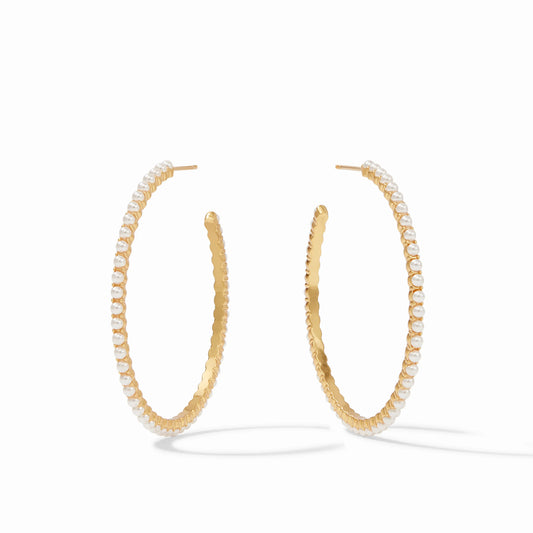 Juliet Hoop Pearl Earrings- JV