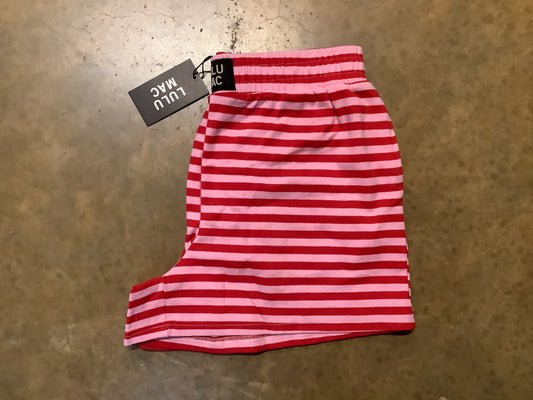 Pink and Red Stripe Lulu Mac Shorts