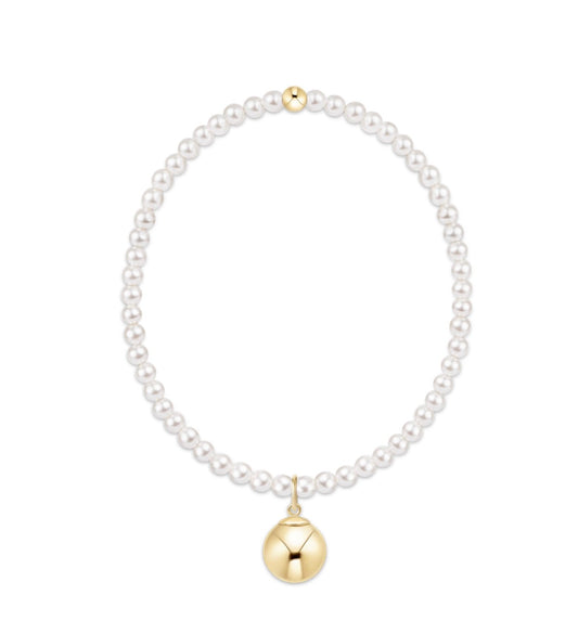 Enewton-Classic Pearl 3mm Gold 10MM Charm Bracelet