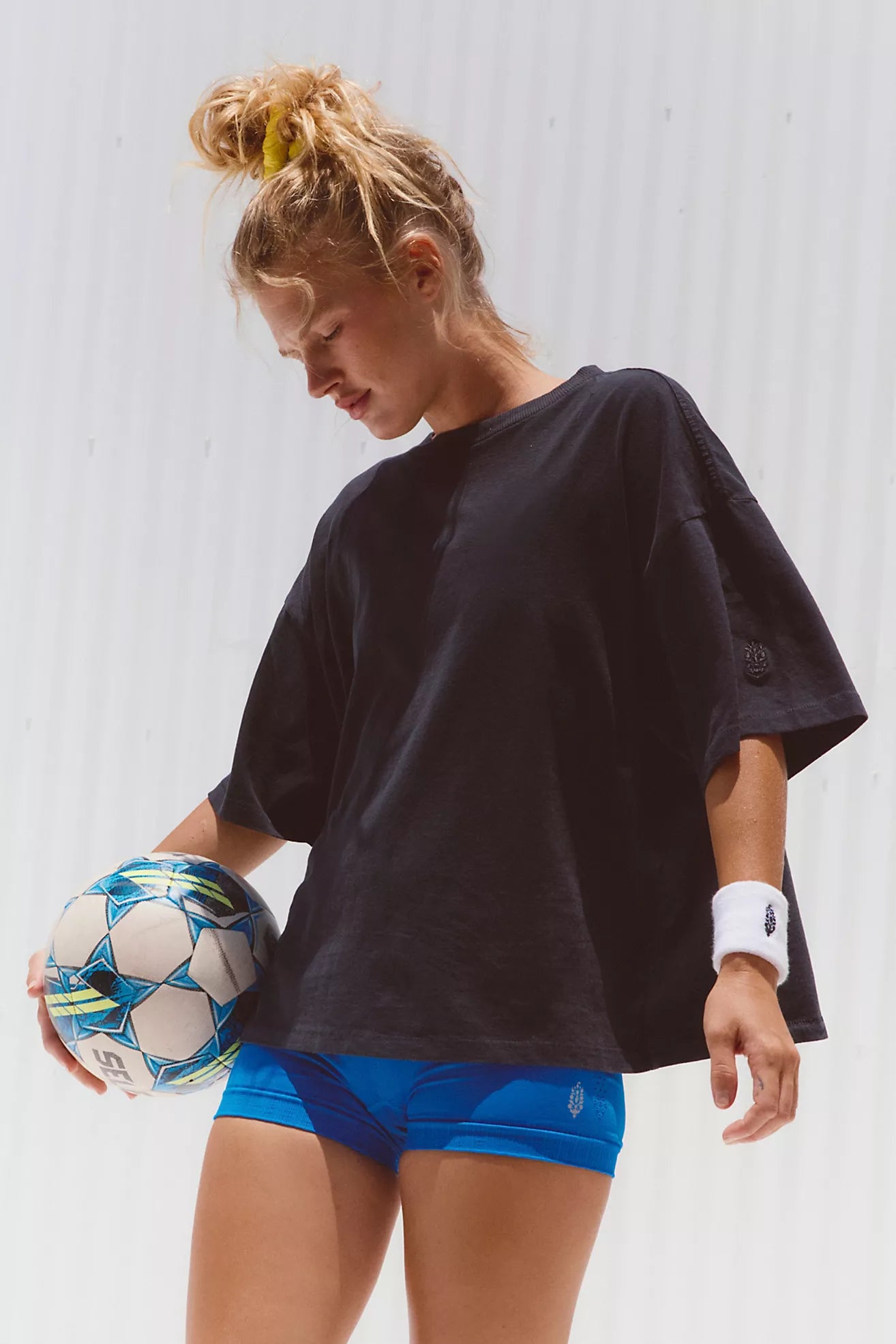 Free People Black Tackle Tee