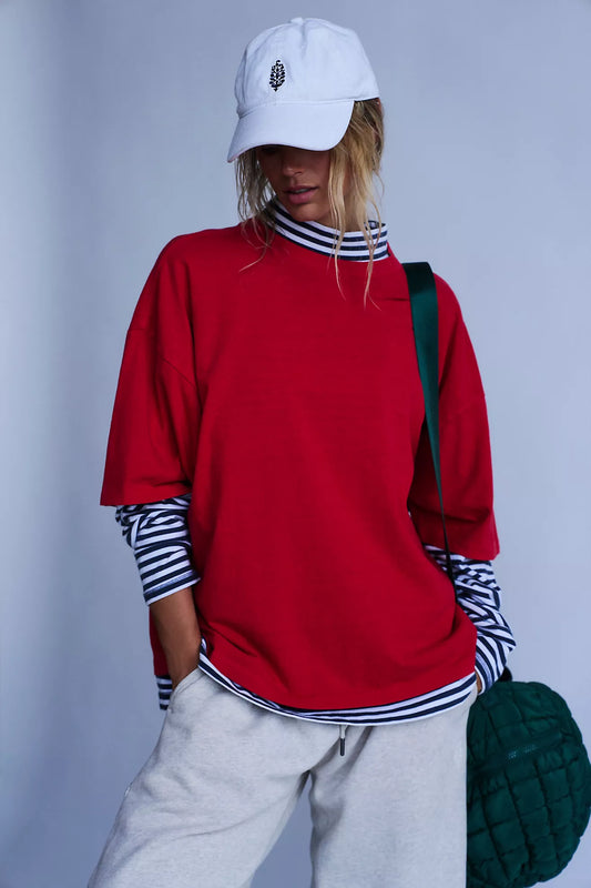 Free People Red Tee