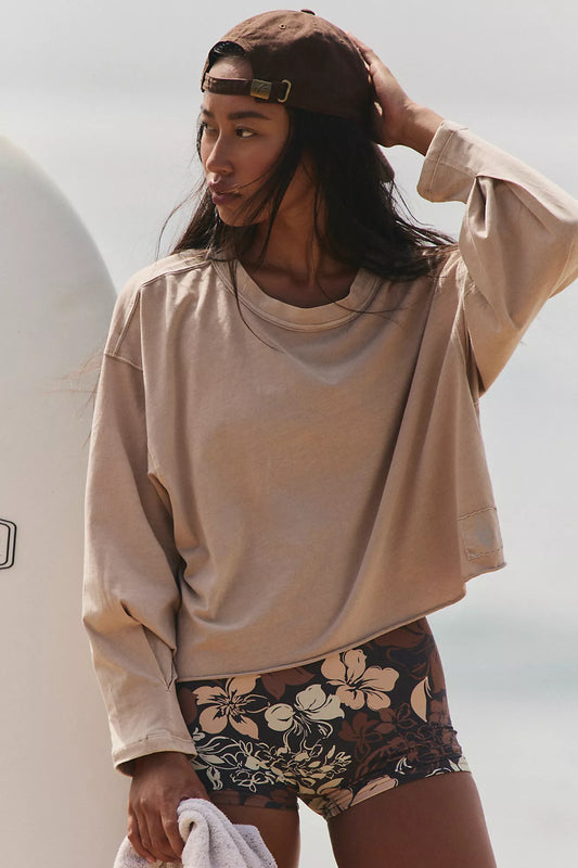 Free People Sand Long Sleeve Tee
