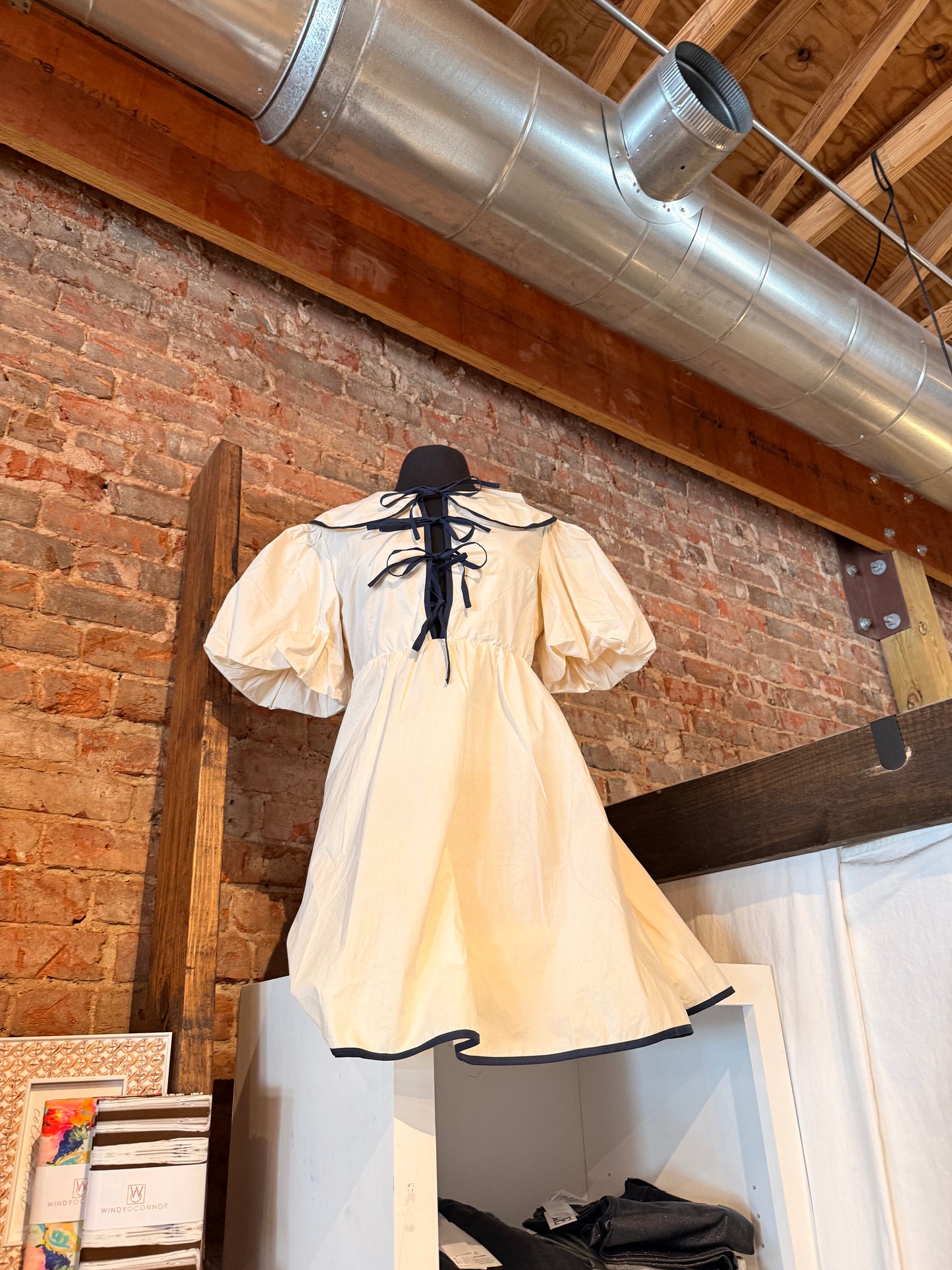 Collar Mini Tie Mini Dress