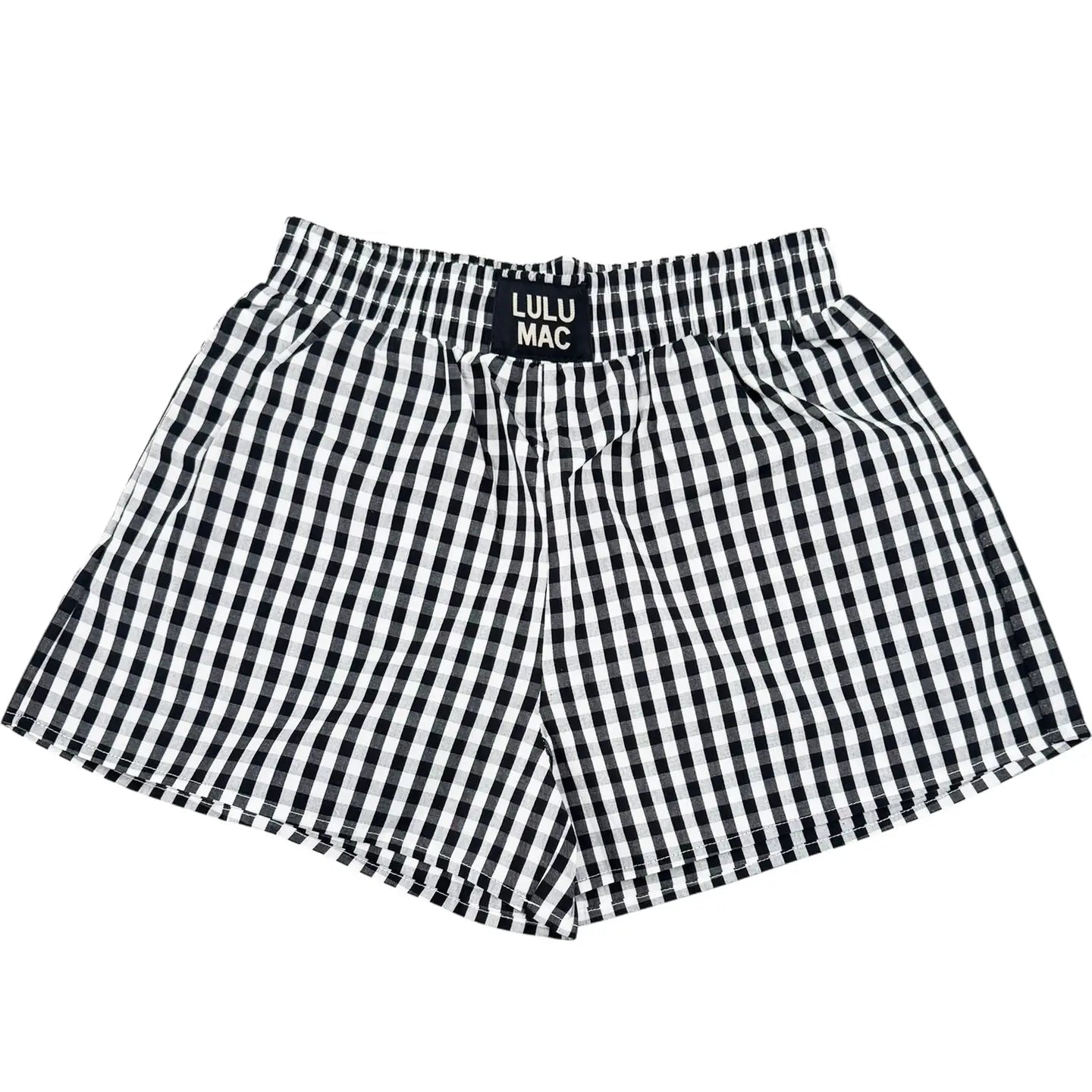 LuLu Mac Black Gingham Shorts
