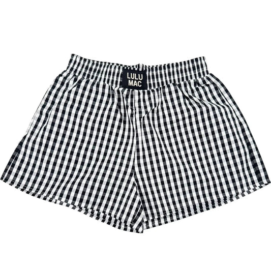 LuLu Mac Black Gingham Shorts
