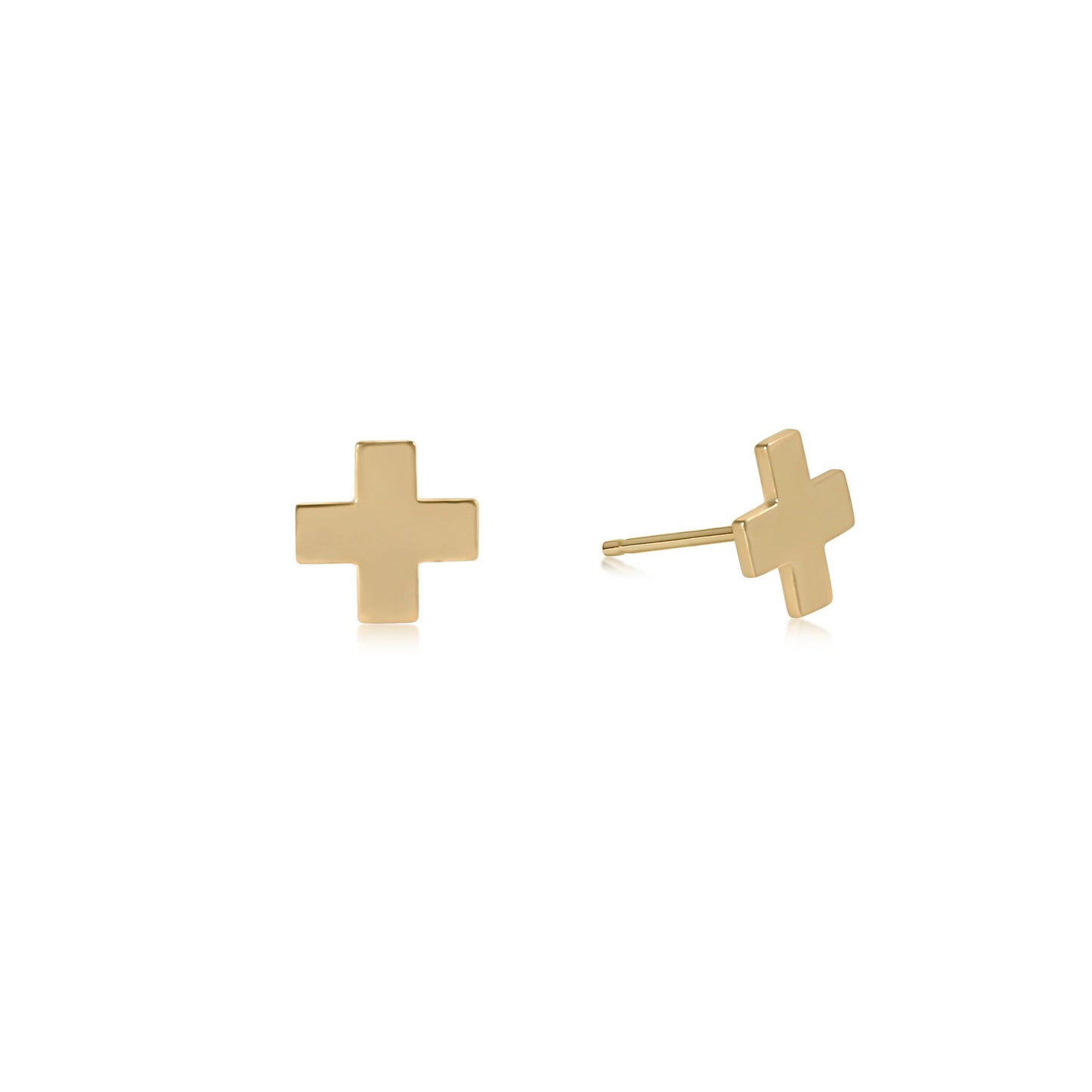 Signature Cross Stud- Gold Enewton